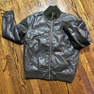 Polo Brown Leather Jacket Small